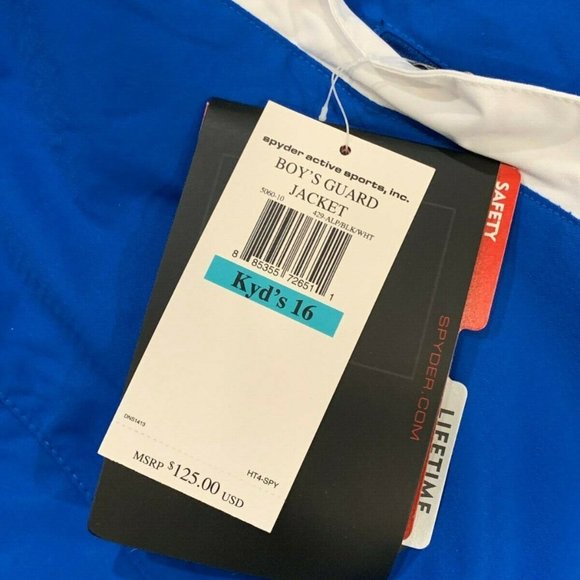 New with tags, authentic
SPYDER Active Sports Boy's GUARD Jacket Blue/White - Picture 2 of 8